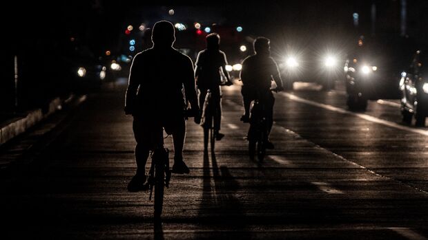 Radfahrer ohne Licht